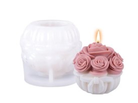 Molde silicona ramo con flores